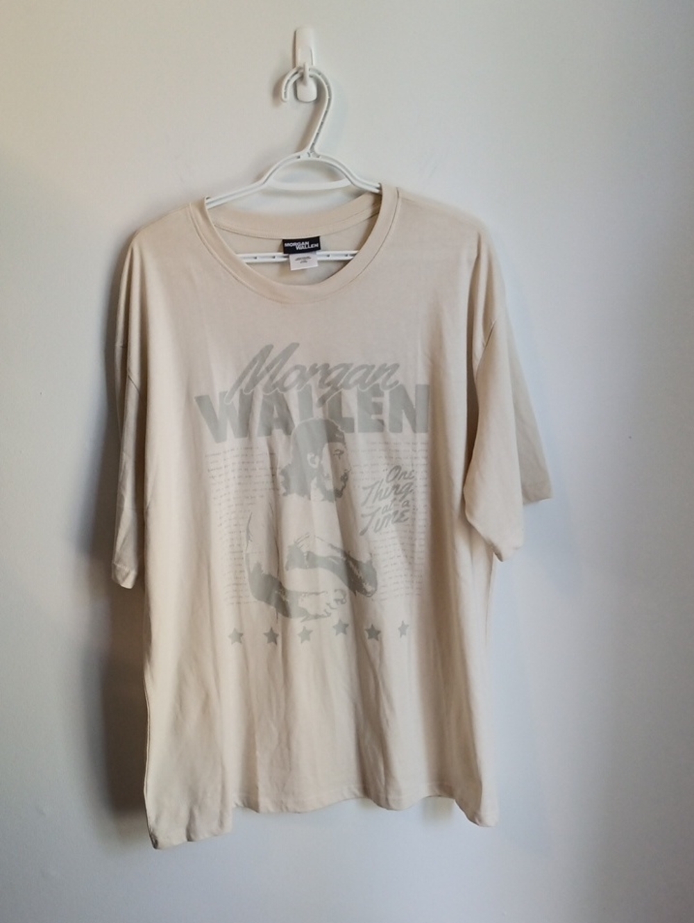Morgan Wallen Official Band T Shirt XL - Cream Deadstock Cottage Western